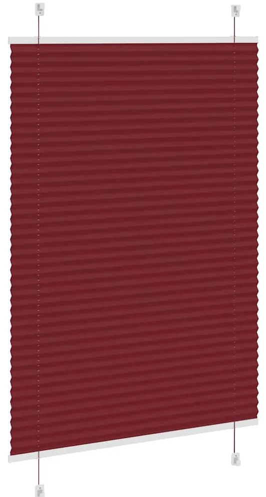 Plissado Cego Bordéus Vermelho 85x100 cm Largura Tecido 84,4 cm
