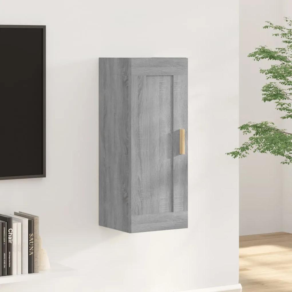 Armário de parede 35x34x90 cm derivados madeira cinzento sonoma