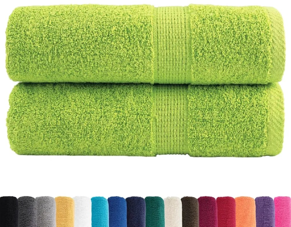 Toalhas de bidé premium SOLUND 2pcs 30x50cm 600 gsm verde maça