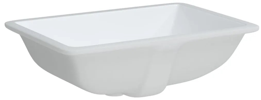 Lavatório casa de banho retangular 52x38,5x19,5 cerâmica branco