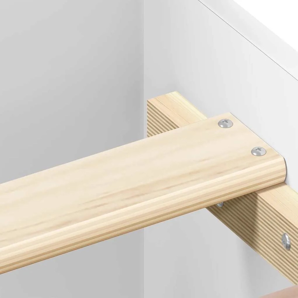 Estrutura cama solteiro 75x190 cm derivados de madeira branco