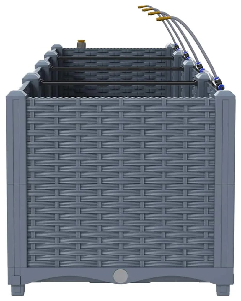 Jardineiras de Jardim 1 pc Cinzento-claro 120 x 40 x 37.5 cm