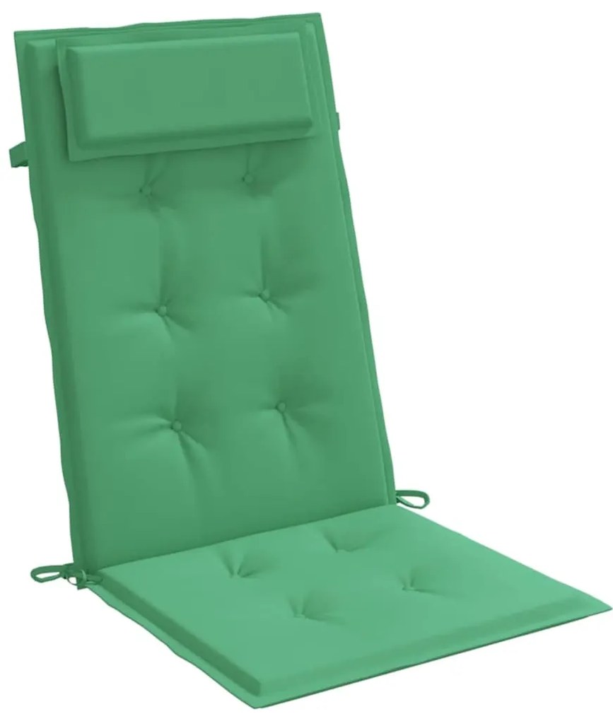 Almofadões p/ cadeira encosto alto 4 pcs tecido oxford verde