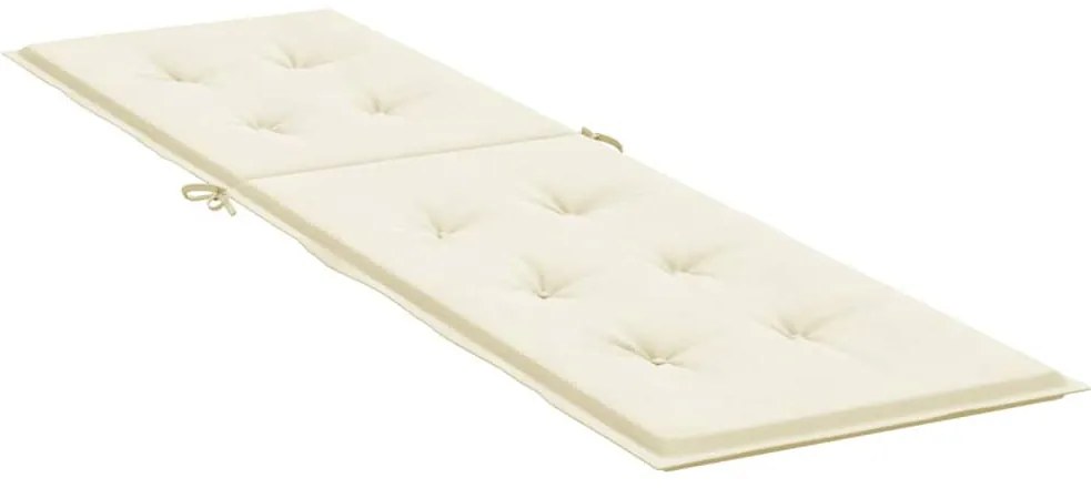 Almofadão para cadeira de terraço (75+105)x50x4 cm cor creme