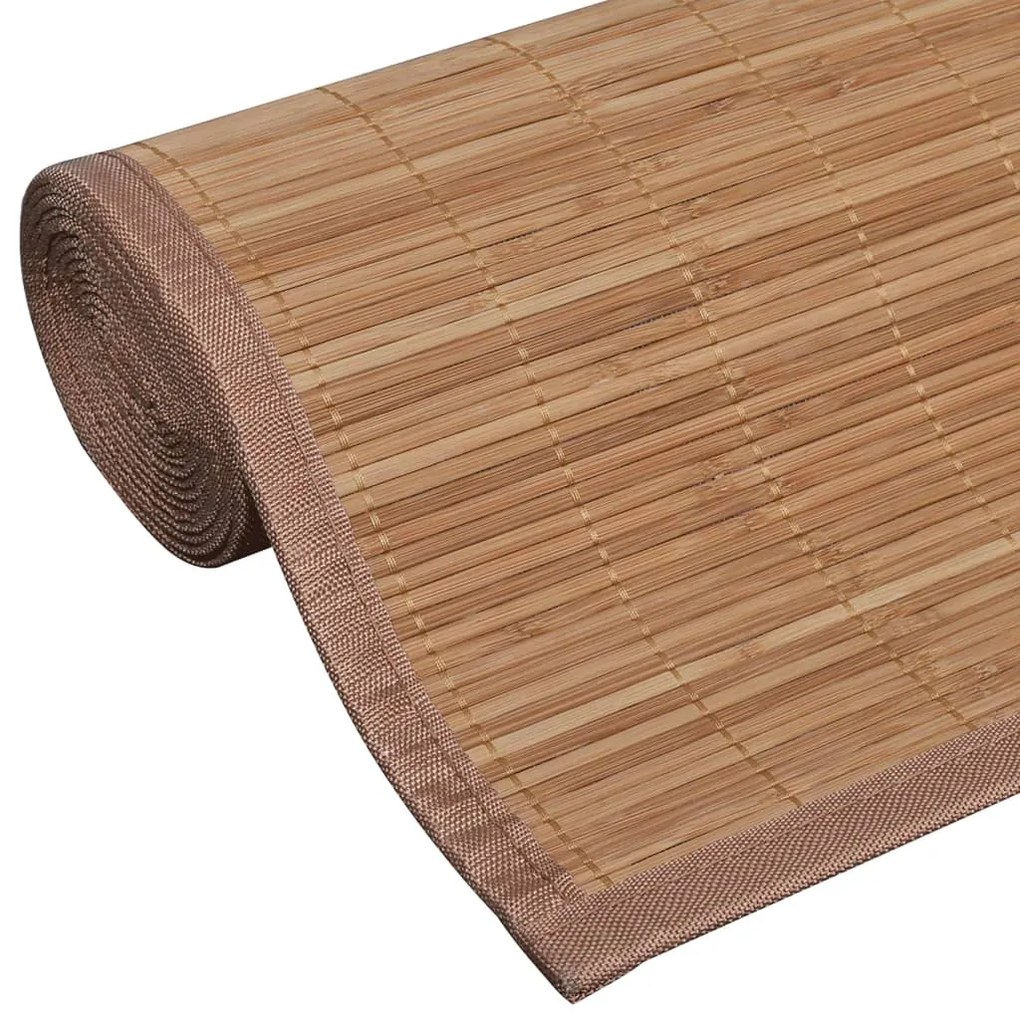 Tapete de bambu 160x230 cm castanho