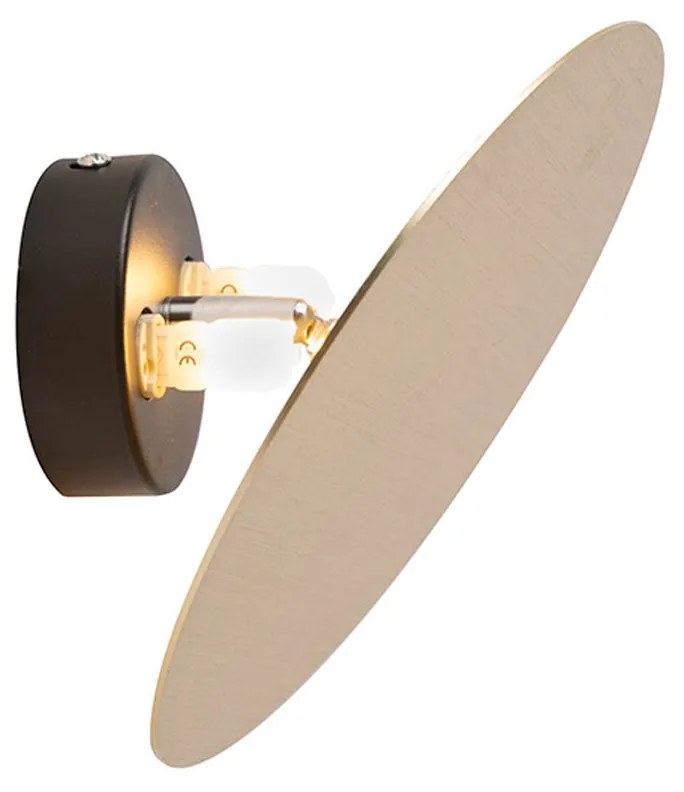 LED Candeeiro de parede inteligente redondo dourado incl. 2 Wifi g9 - Pulley Design