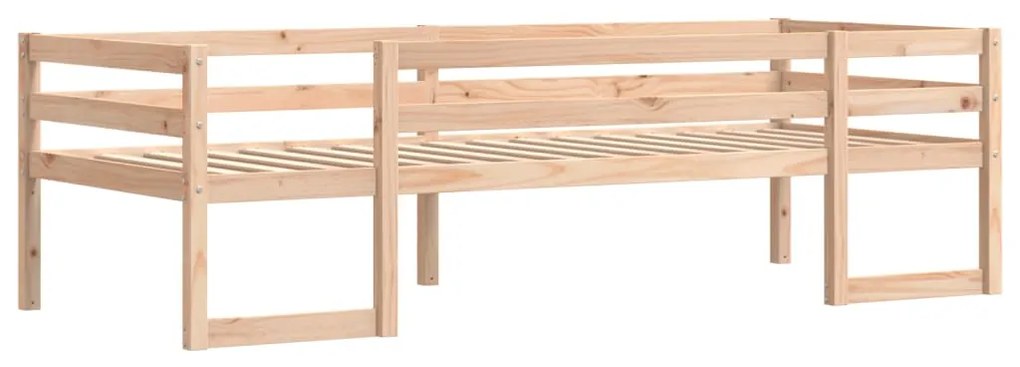 Estrutura de cama infantil 90x190 cm madeira de pinho maciça