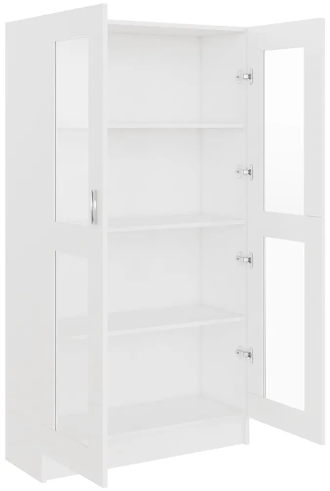 Armário vitrine 82,5x30,5x150 cm derivados de madeira branco