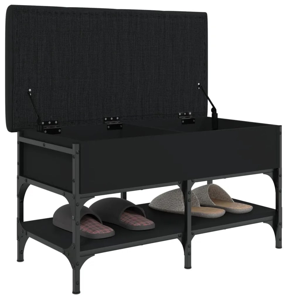 Banco sapateira 82x42x45 cm derivados de madeira preto