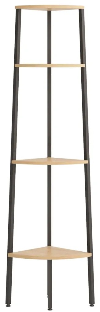 Unidade 4 prat. de canto 45,5x31,5x150 cm castanho-claro/preto