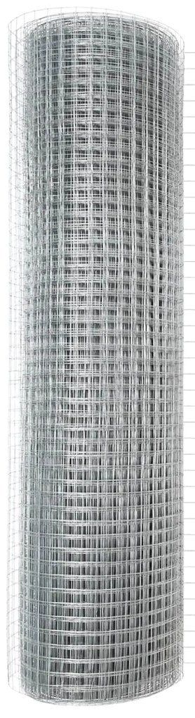 vidaXL Cerca de Arame Soldado Prateado 0.8 x 10 m Aço