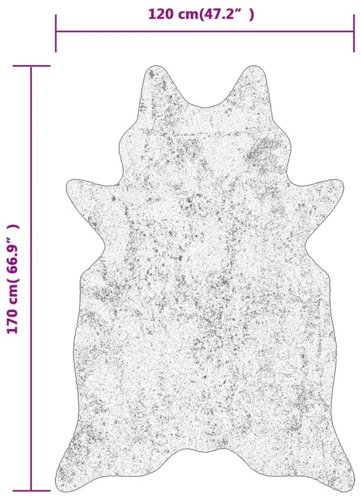 Tapete lavável antiderrapante 120x170 cm vaca castanho e branco