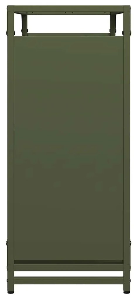 Suporte para lenha aço laminado a frio verde azeitona