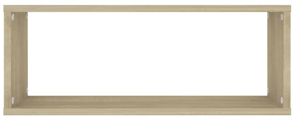 Prateleiras parede forma de cubo 6 pcs carvalho sonoma