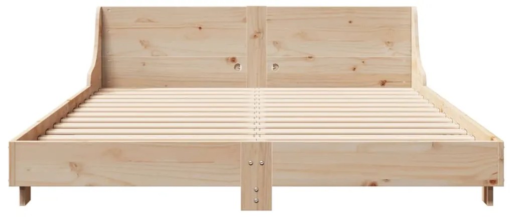 Cama sem colchão 140x200 cm madeira de pinho maciça