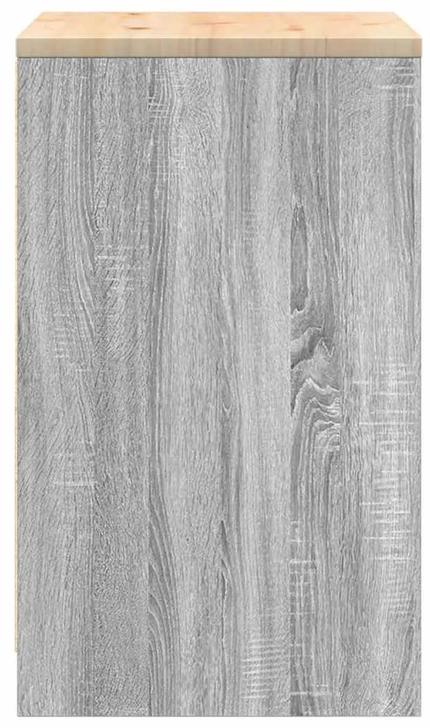 Armário de arrumação de garagem cinzento sonoma 60x51x85 cm
