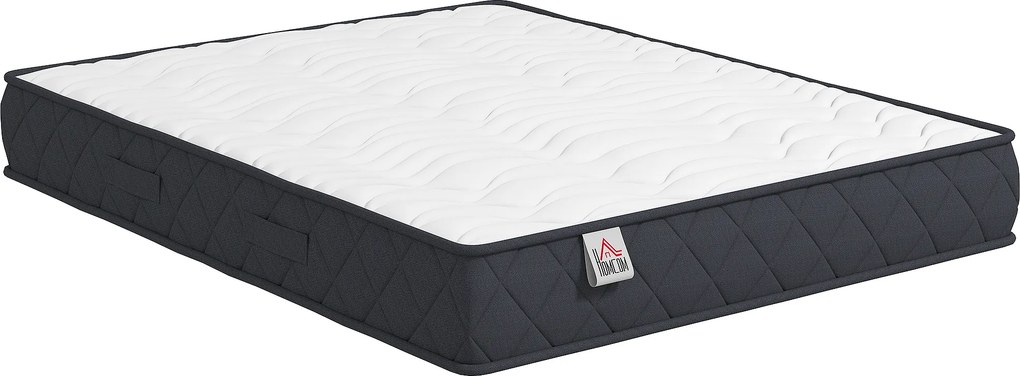 HOMCOM Colchão 200x160cm, colchão para 2 pessoas, espuma viscoelástica, 20cm de espessura, certificado Oeko-Tex, firmeza média | Aosom Portugal
