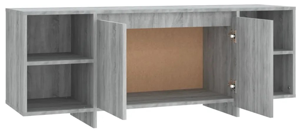 Móvel de TV 130x35x50 cm aglomerado cor sonoma cinzento