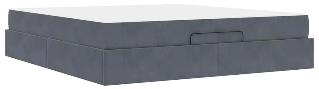 Estrutura da Cama Outros Cinzento escuro 180 x 200 cm Veludo