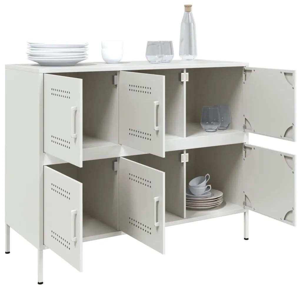 Aparador 100,5x39x79 cm aço branco