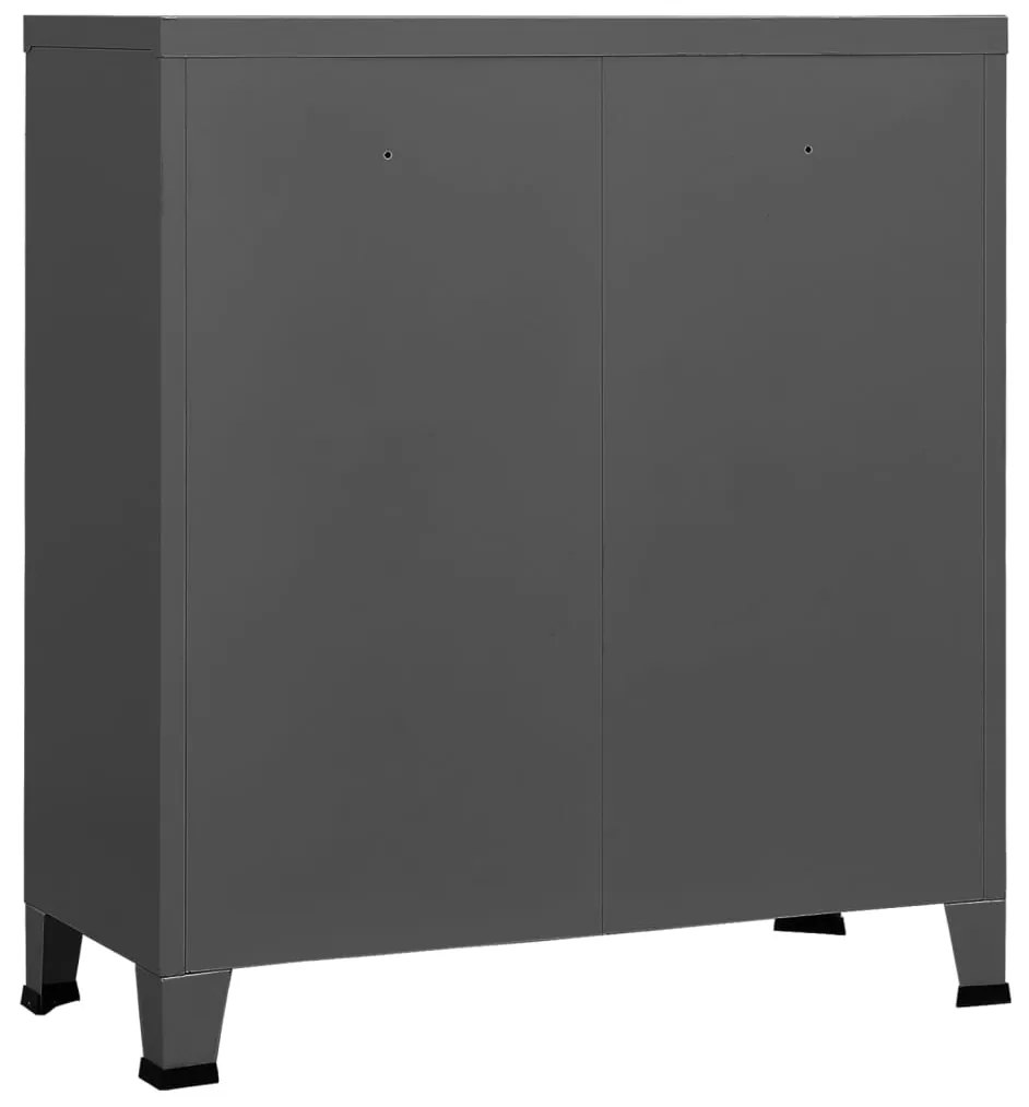Aparador de arrumação industrial 90x40x100 cm aço antracite