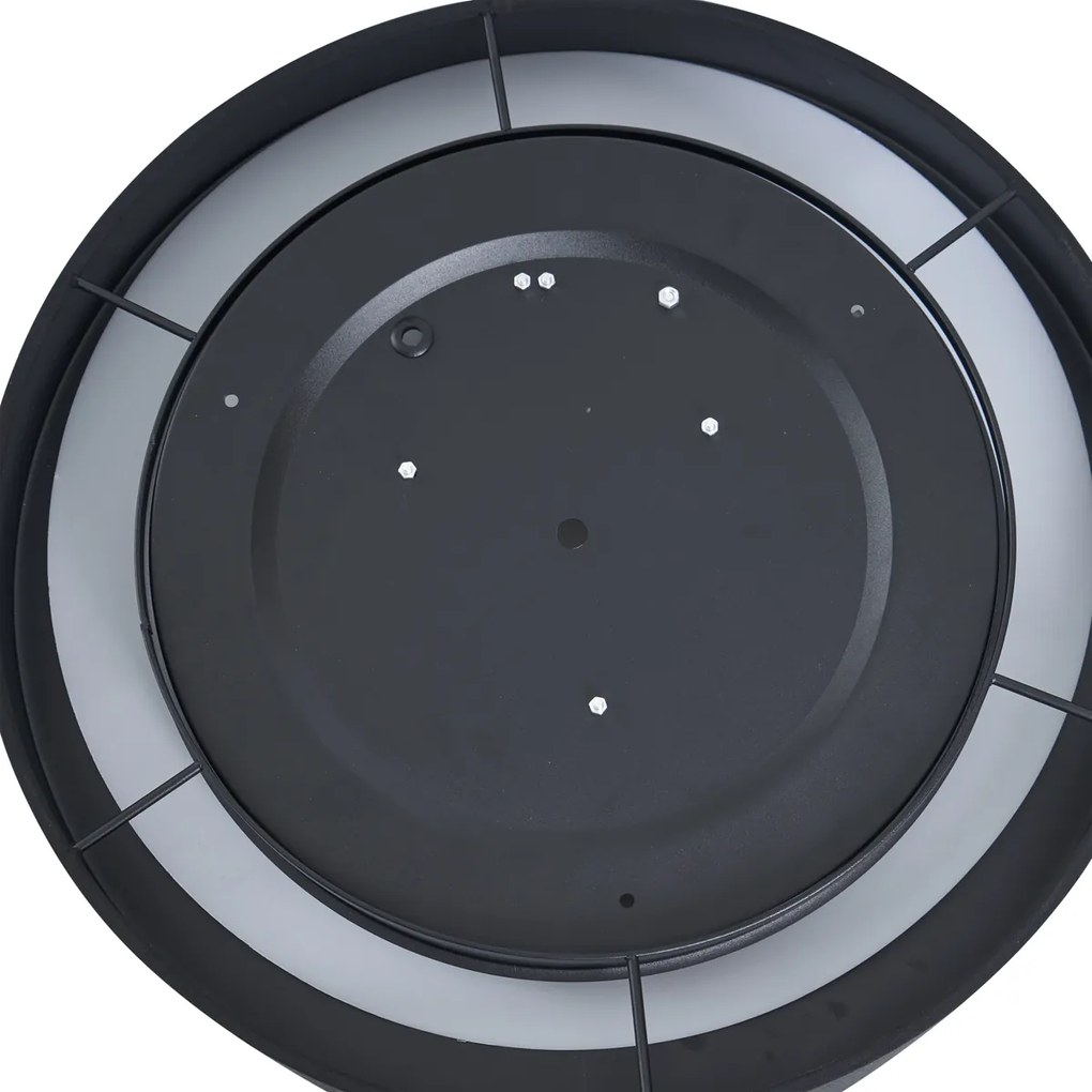 Plafon moderno preto transparente 40cm incl. LED regulável em 3 níveis - Sue