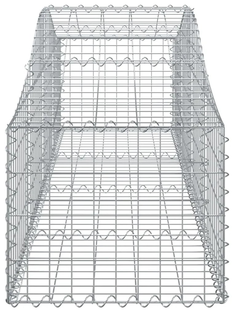 Cestos gabião arqueados 11pcs 200x50x40/60 cm ferro galvanizado