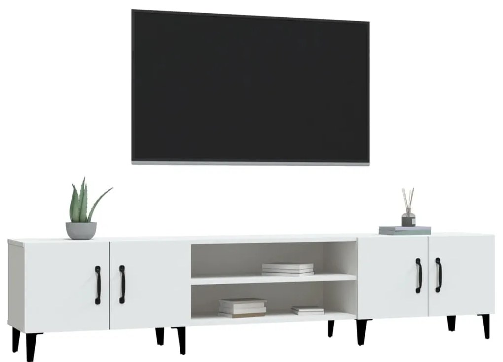 Móvel de TV 180x31,5x40 cm derivados de madeira branco