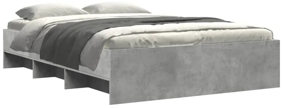 Estrutura de cama 140x190 cm derivados de madeira cinza cimento