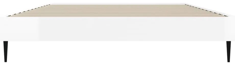 Estrutura cama 100x200 cm derivados de madeira branco brilhante