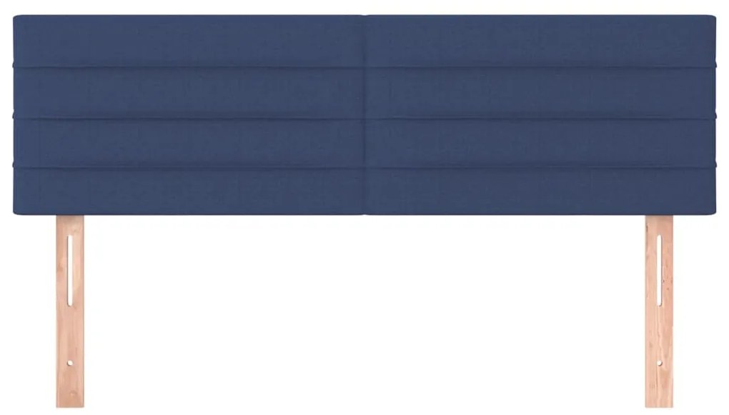 Cabeceira de cama 2 pcs tecido 72x5x78/88 cm azul