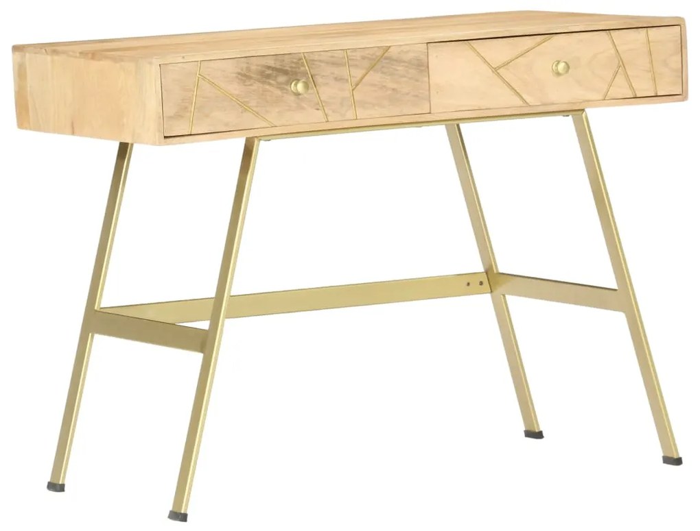 Secretária com gavetas 100x55x75 cm madeira mangueira maciça