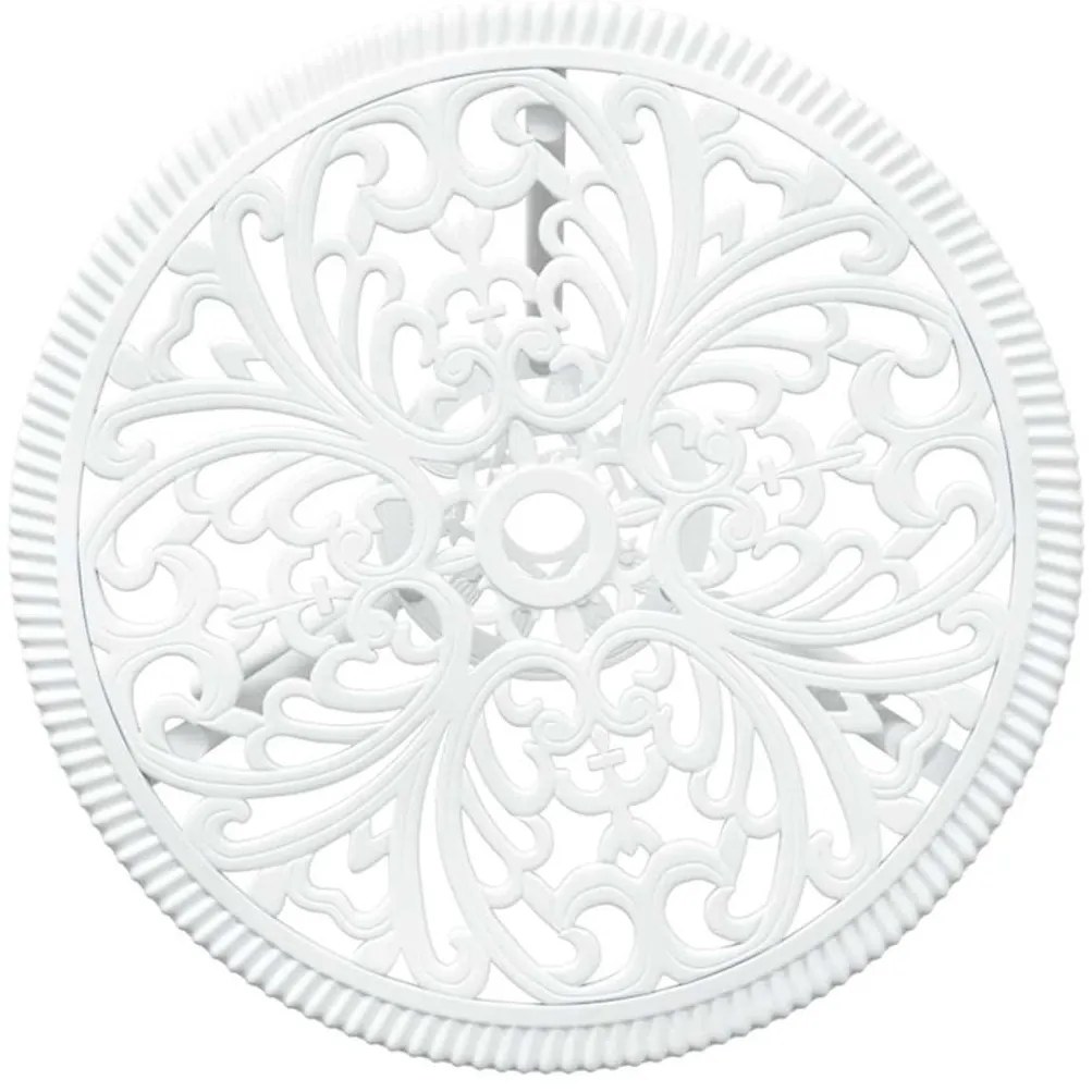 Conjunto de Bistrô de Jardim 3 Peças vidaXL Alumínio Fundido Branco
