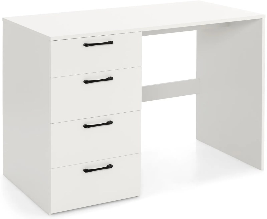Mesa de computador de madeira com gaveta e prateleiras 104 x 50 x 82 cm preta