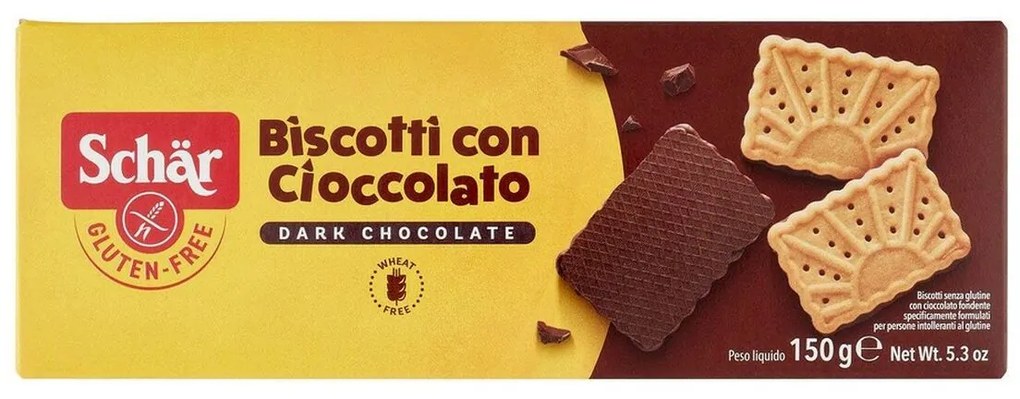 Chocolate Biscuits Schar Biscotti Chocolate Negro (150 g)