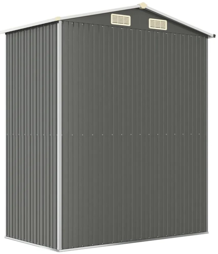 Abrigo de jardim 192x108x223 cm aço galvanizado cinzento-claro