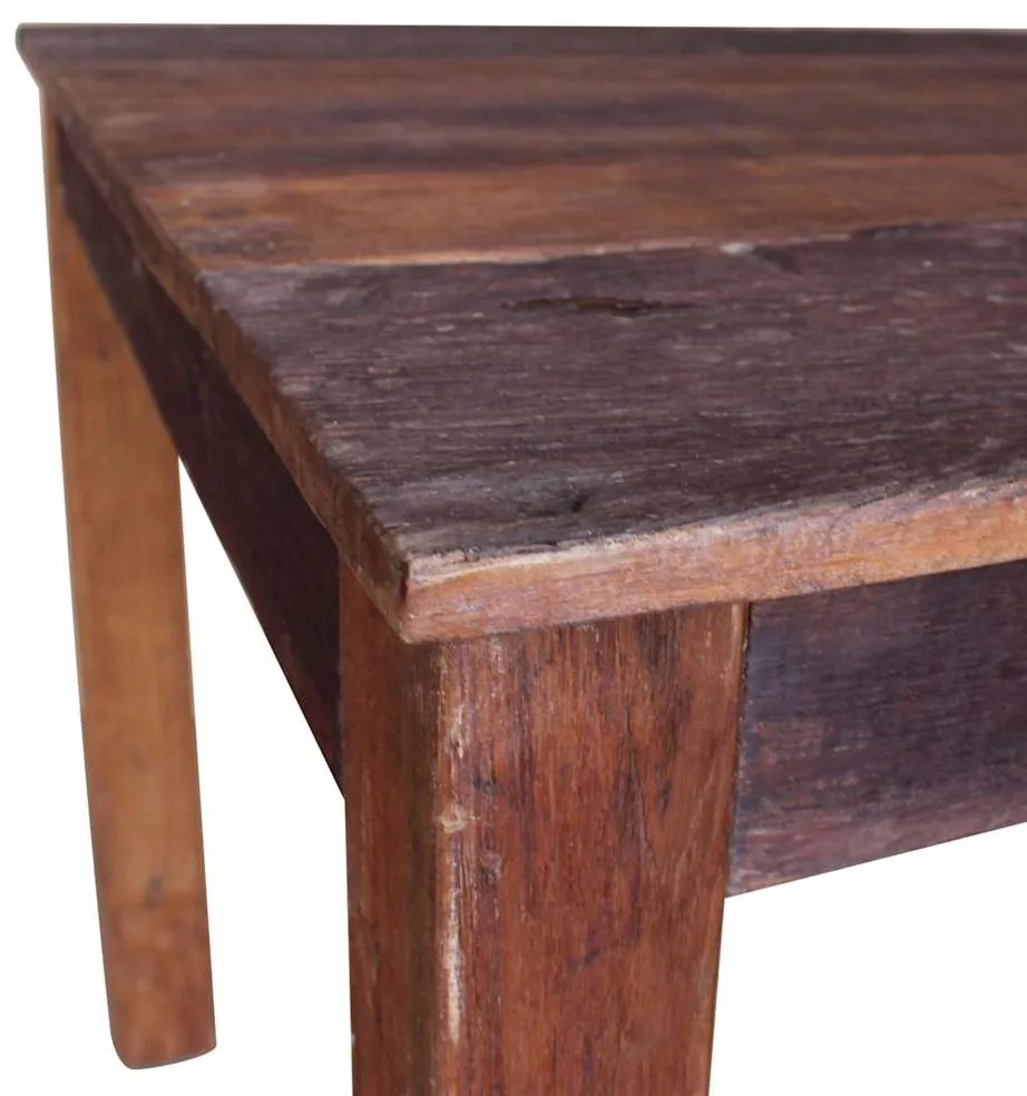 Mesa de jantar mistura de madeiras recicladas 82x80x76 cm