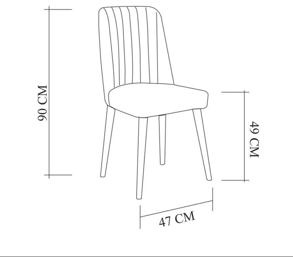 Conjunto de Mesa e Cadeiras Costa – Pinho Atlântico/Branco/Antracite –