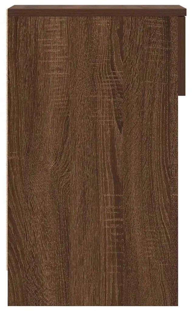 Mesa de cabeceira com gaveta 20x36x60 cm carvalho castanho