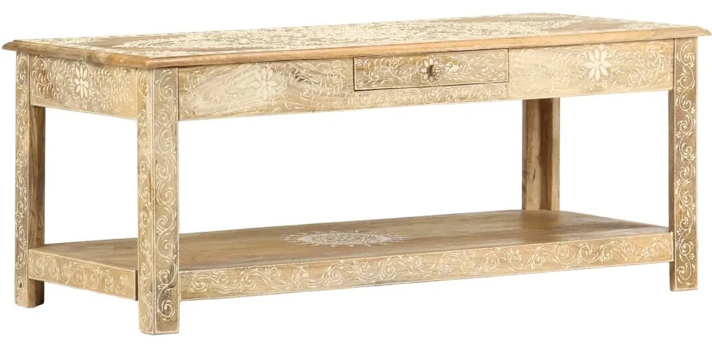 Mesa de centro 110x50x45 cm mangueira maciça pintada à mão