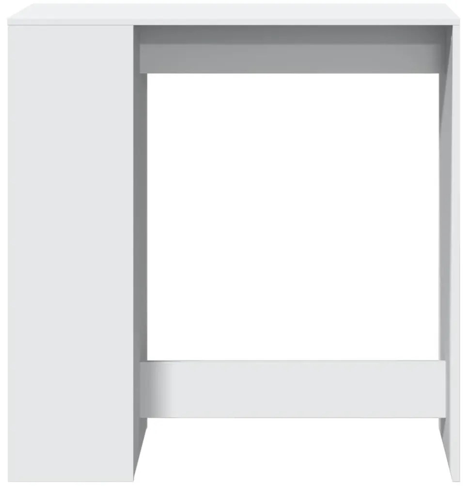 Mesa de bar com prateleiras derivados de madeira branco