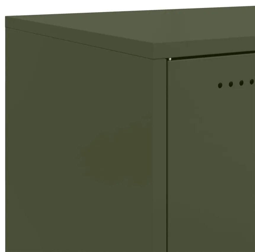Aparador 68x39x72 cm aço verde-azeitona