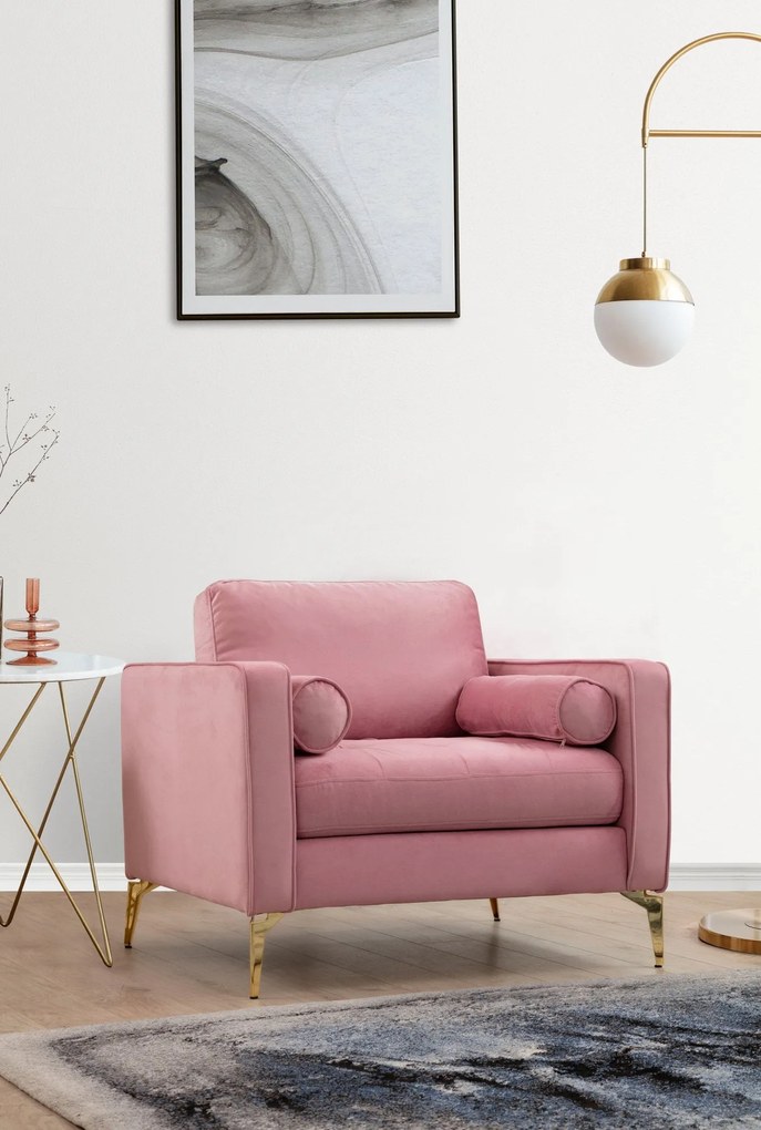 **** Cadeira Wing Rome – Rosa Pó – 105x85x90 cm
**
