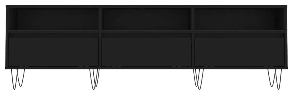 Móvel de TV 150x30x44,5 cm derivados de madeira preto