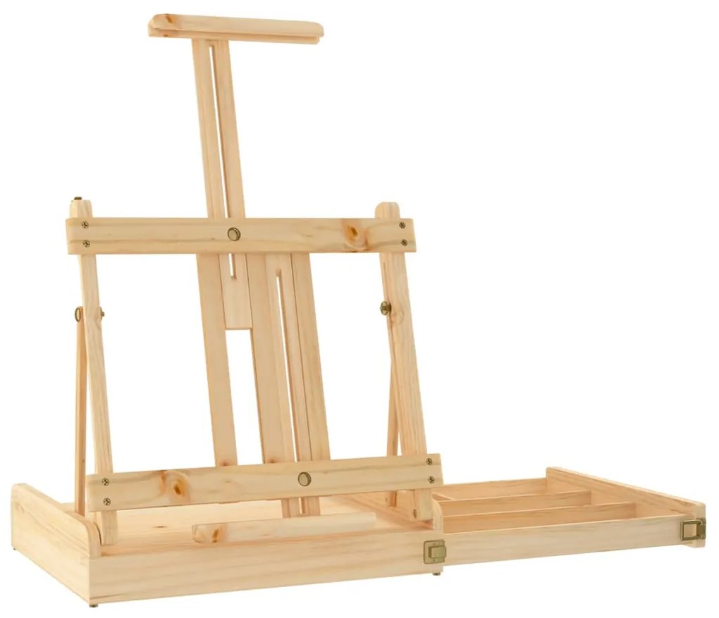 Cavalete de mesa com gaveta 41,5x37x12 cm pinho maciço