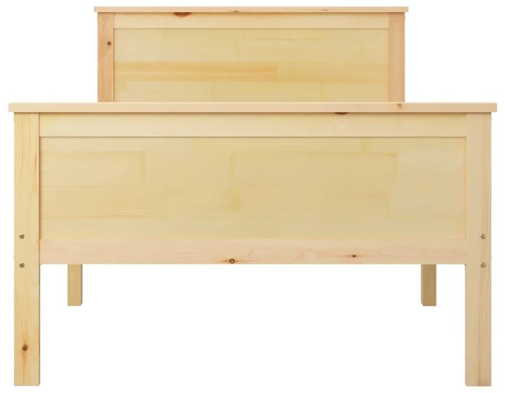 Estrutura de cama 90 x 200 cm madeira de pinho maciça