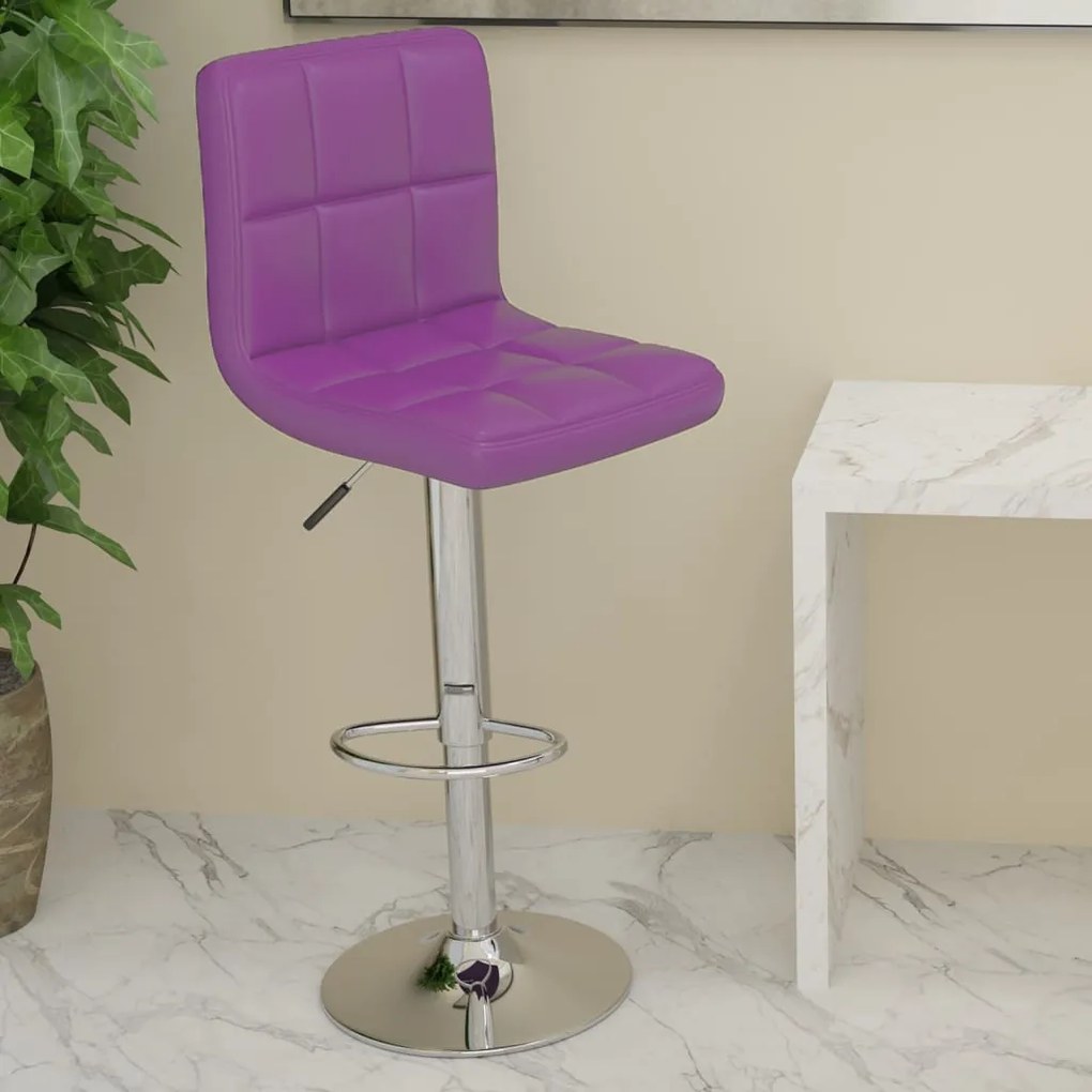 vidaXL Banco de bar couro artificial roxo