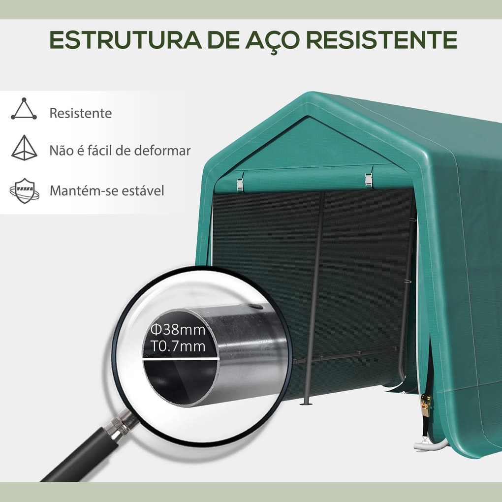 Abrigo Exterior para Jardim Impermeável Modello BoscoFlex – 240x200x20