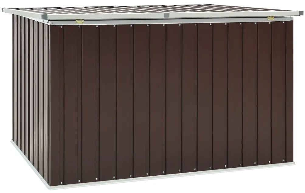 Caixa de arrumação para jardim 171x99x93 cm castanho
