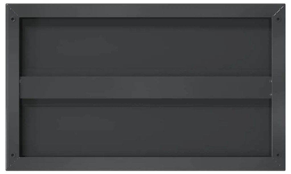 Prateleiras de parede 2 pcs 50x30x3 cm aço inoxidável prateado